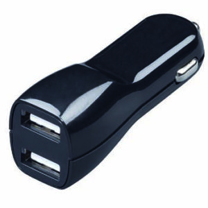 Adapt  coche con 2 puerto USB 2400Mha Hama