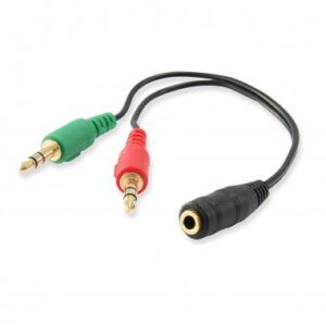 Cab PC 3 5mm H-2x3 5mm M MIc Aur 20cm Hamann