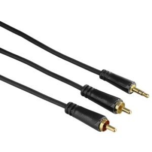 Cable 1 Jack 3 5mm M a 2RCA M 1 5m  Hama