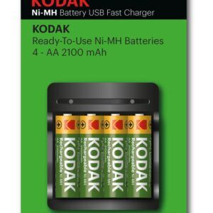 Cargador Rapido AA/AAA AA/LR06 x4 2100mAh Kodak