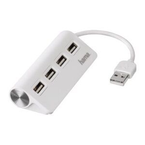 Hub 4 puertos 480Mbps 00200120 Blanco Hama