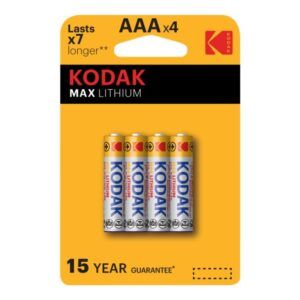 Pilas Ultra Litio Alk B 4  AAA /LR3 30411524 Kodak