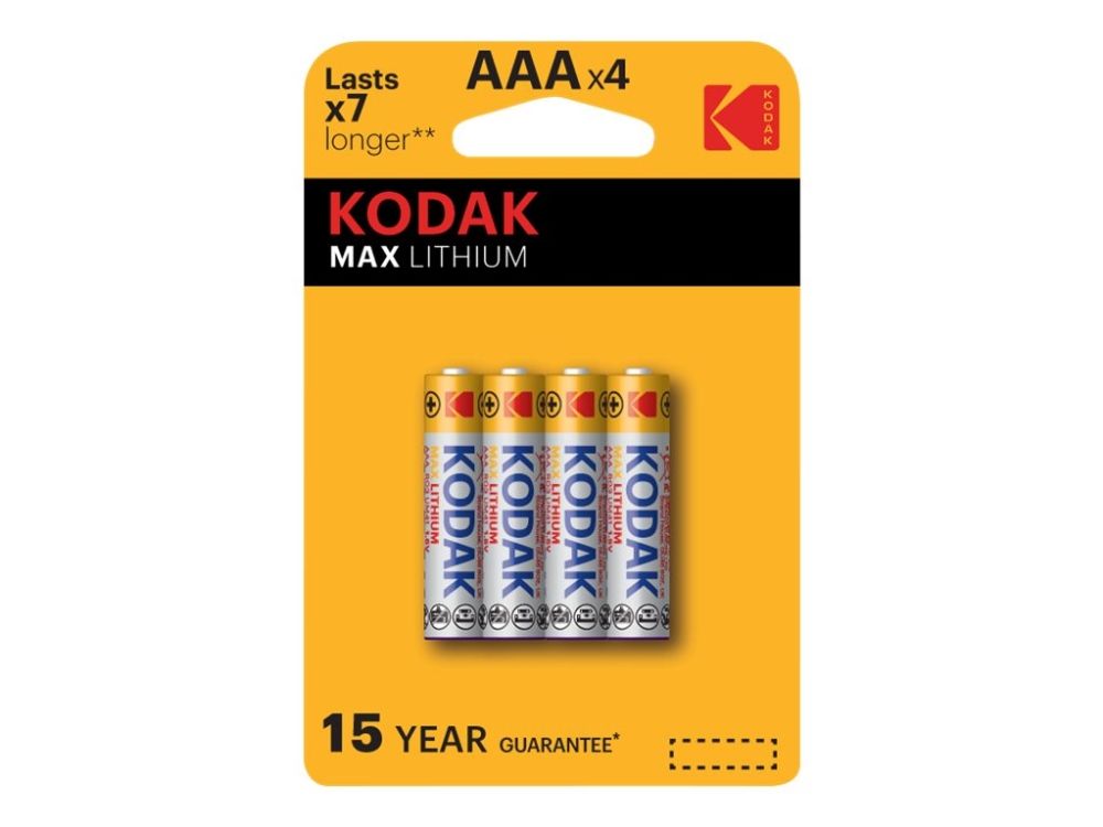 Pilas Ultra Litio Alk B 4 AAA /LR3 30411524 Kodak
