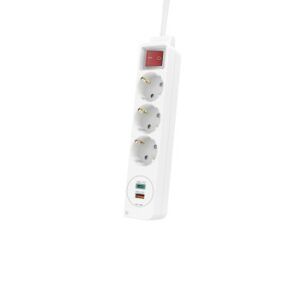 Regleta 3T  1xUSB-C 1xUSB-A 18W PD Int 1 4mWh Hama