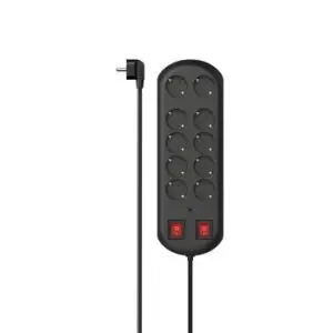 Regleta 10 T C/2Int Protec 3600w 2m Bk Hama